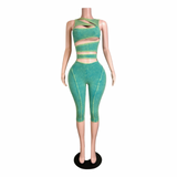 Hour Glass Capri Jumpsuit