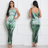 Water effect maxi dress