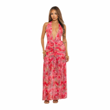 Preety Pink Paradise Maxi Dress