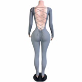 After Hours Lace Up Jumpsuit