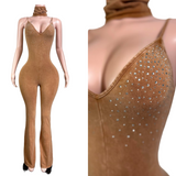Diamond dust jumpsuit w/headband