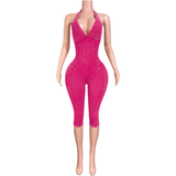In Your Town Halter Capri Jumpsuit