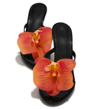 Orange Flower heels