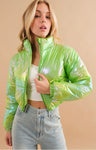 Shimmer puffer jacket