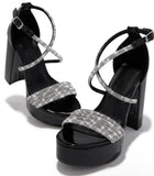 Bling plat heels