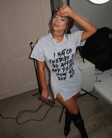 Match Energy T shirt dress