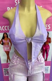 Lovely metallic bling halter top