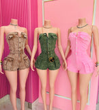 Ash denim tube romper
