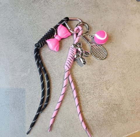 Tennis charms keychain