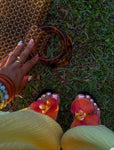 Orange Flower heels