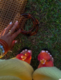 Orange Flower heels