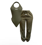 Cutie patootie halter bodysuit set