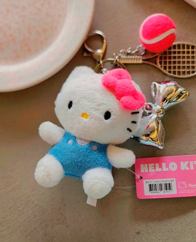 Hello Kitty tennis bag charm keychain