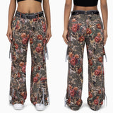 Floral Utility Pants W/Belt
