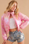 Shimmer puffer jacket