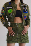 Co exist patches bomber jacket