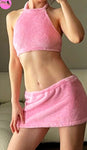 Happy in Pink fluff skirt set