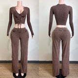 Ribbed luxe lounge set