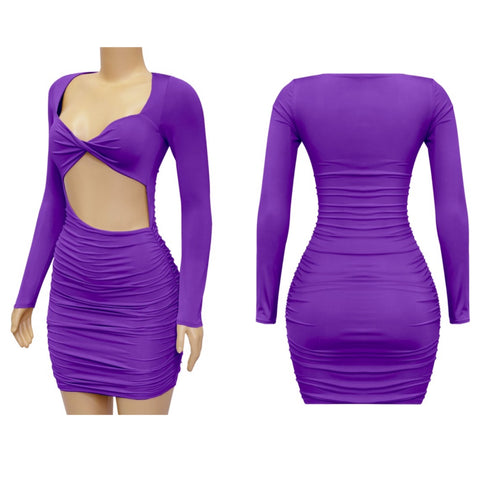 Purple night life dress