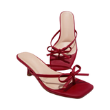 Bow kitten heels