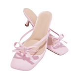 Bow kitten heels