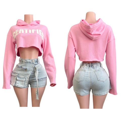 Certified cropped hoodie