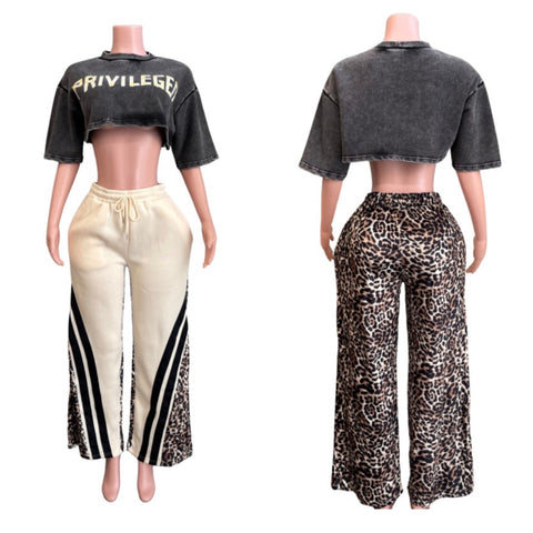 Leopard sweatpants