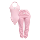 Cutie patootie halter bodysuit set