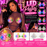 Preety After Dark LED Light Up Rhinestone Pasties