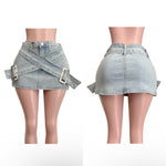 Bling denim skirt