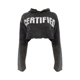 Bling Certified crop hoodie
