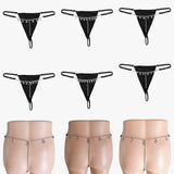 Zodiac thong chain panties