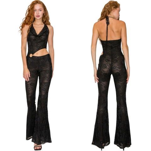 Flare lace jumper
