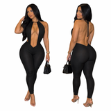 Midnight Temptation Rhinestone Jumpsuit
