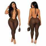 Midnight Temptation Rhinestone Jumpsuit