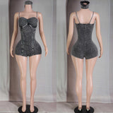 Headed there romper w/headband
