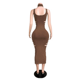 Slits maxi dress w/headband