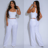 Belted Linen pants