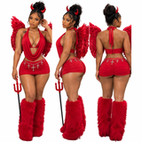 Devilishly Preety Halter & Mini Skirt Set