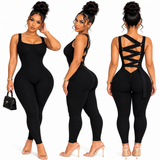 Preety After Dark Lace Up Jumpsuit