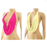 Halter cowl neck top