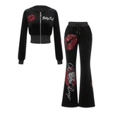Betty Boop Diamond Velour Set