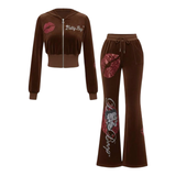 Betty Boop Diamond Velour Set
