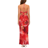 Scarlet Bloom Maxi Dress