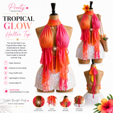 Tropical Glow Halter Top