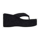 Preety Plush Platform Slides
