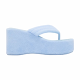 Preety Plush Platform Slides
