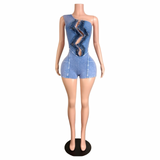 W/Denim And Pins Romper 2