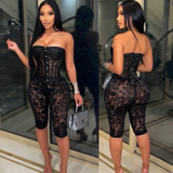 Barely There Lace Capri Pants