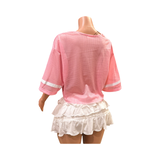 Los Angeles girly lace jersey